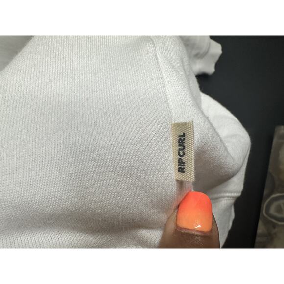Ripcurl Riptide Relaxed Crew Neck Sweatshirt, Optical White Women's Small NWT - Picture 9 of 11